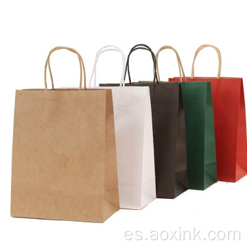 Kraft Paper Bag Gift Café personalizado con su propio logotipo